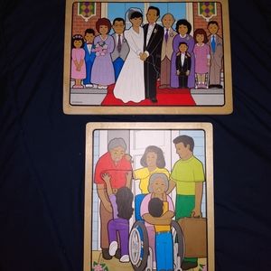 Lakeshore Wood Puzzles set of two.